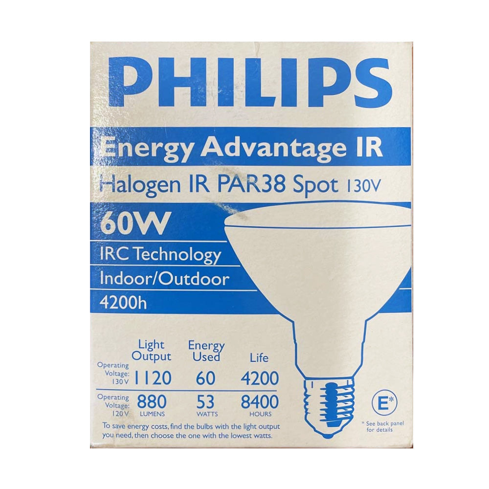 Philips 60w 130v PAR38 Halogen IR Spot 12deg Bulb