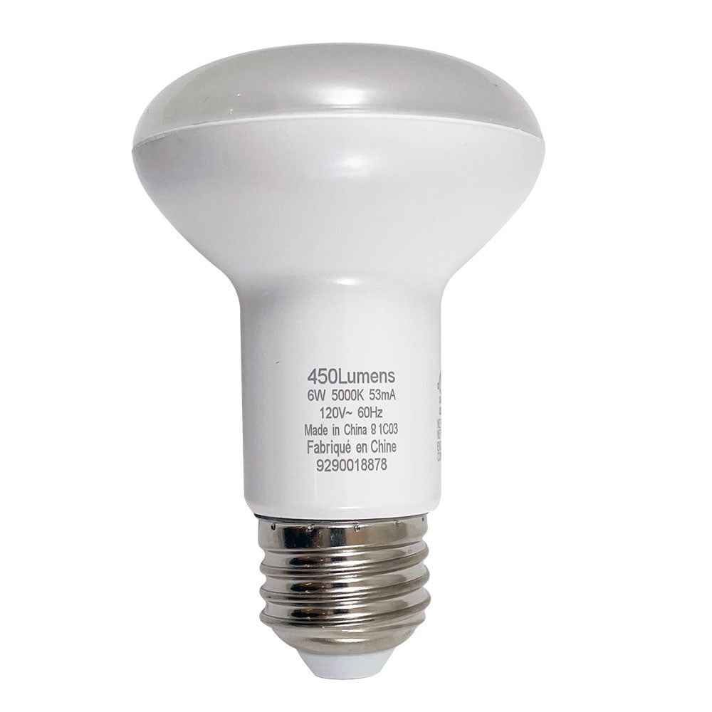 6PK - PILA 6W R20 LED E26 Medium Base 5000K Daylight - Non-Dimmable Bulb