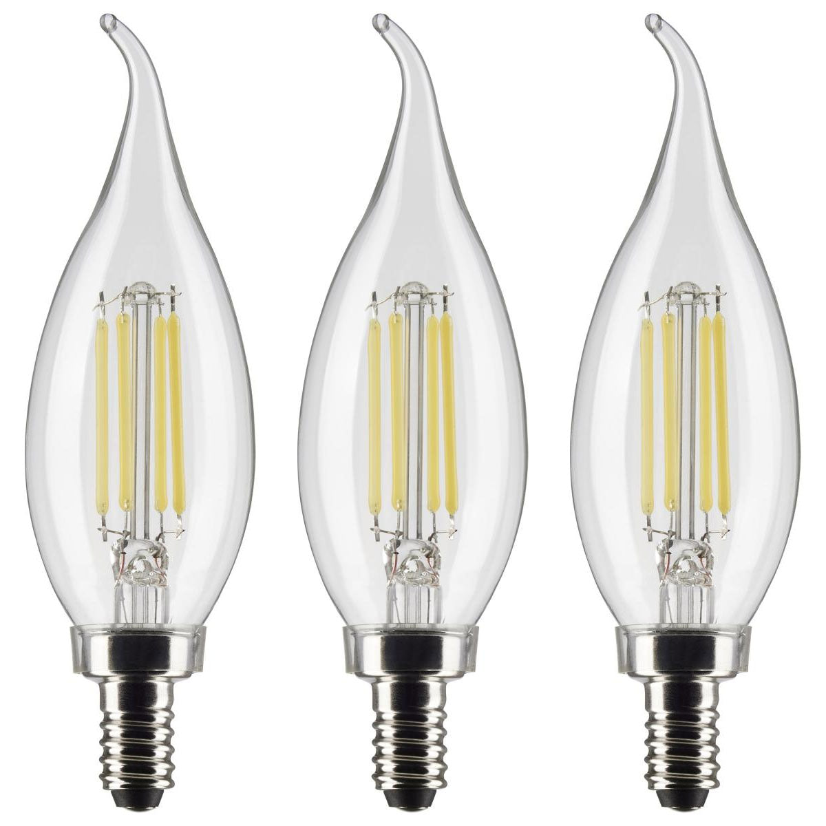 3 Pack - 4.5w CA11 LED E12 Candelabra base 2700K Soft White Bulb