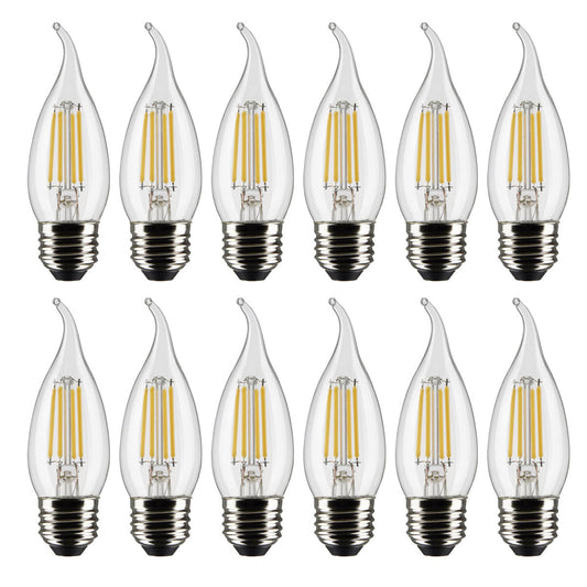 12PK - 4.5w CA11 Candle LED 2700K Medium Base Non-Dimmable - 40w equiv