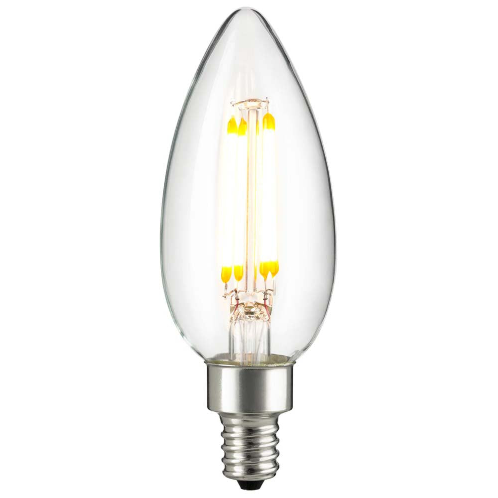 6PK - Sunlite LED 5W 220-277v 2700k E12 Candelabra Screw Bulb