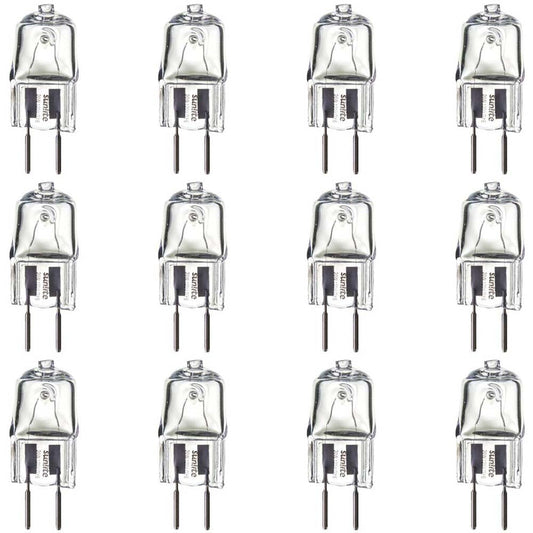 12PK - SUNLITE 20w 120v Single Ended T3.5 GY6.35 Bi-Pin Base 3200K Halogen Lamp