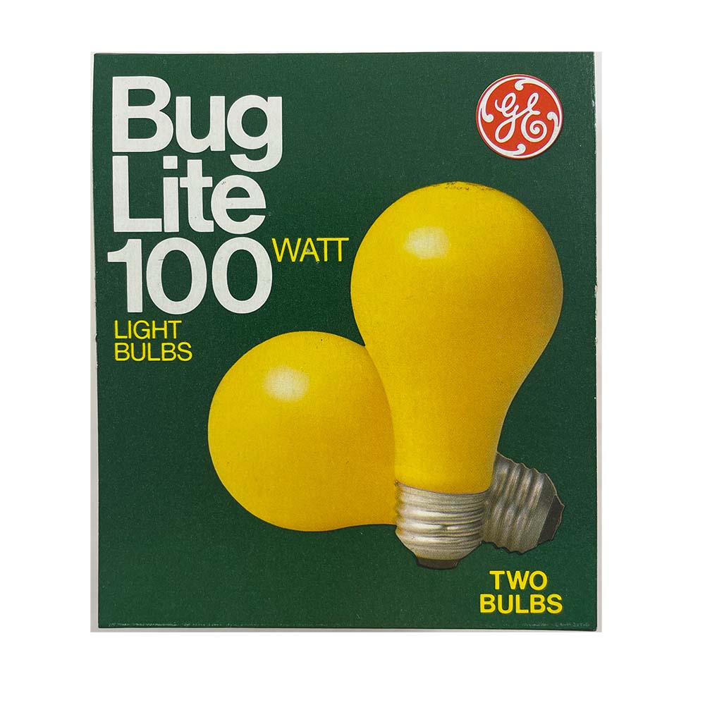 2PK - GE 100w A19 Yellow Bug Light Bulbs