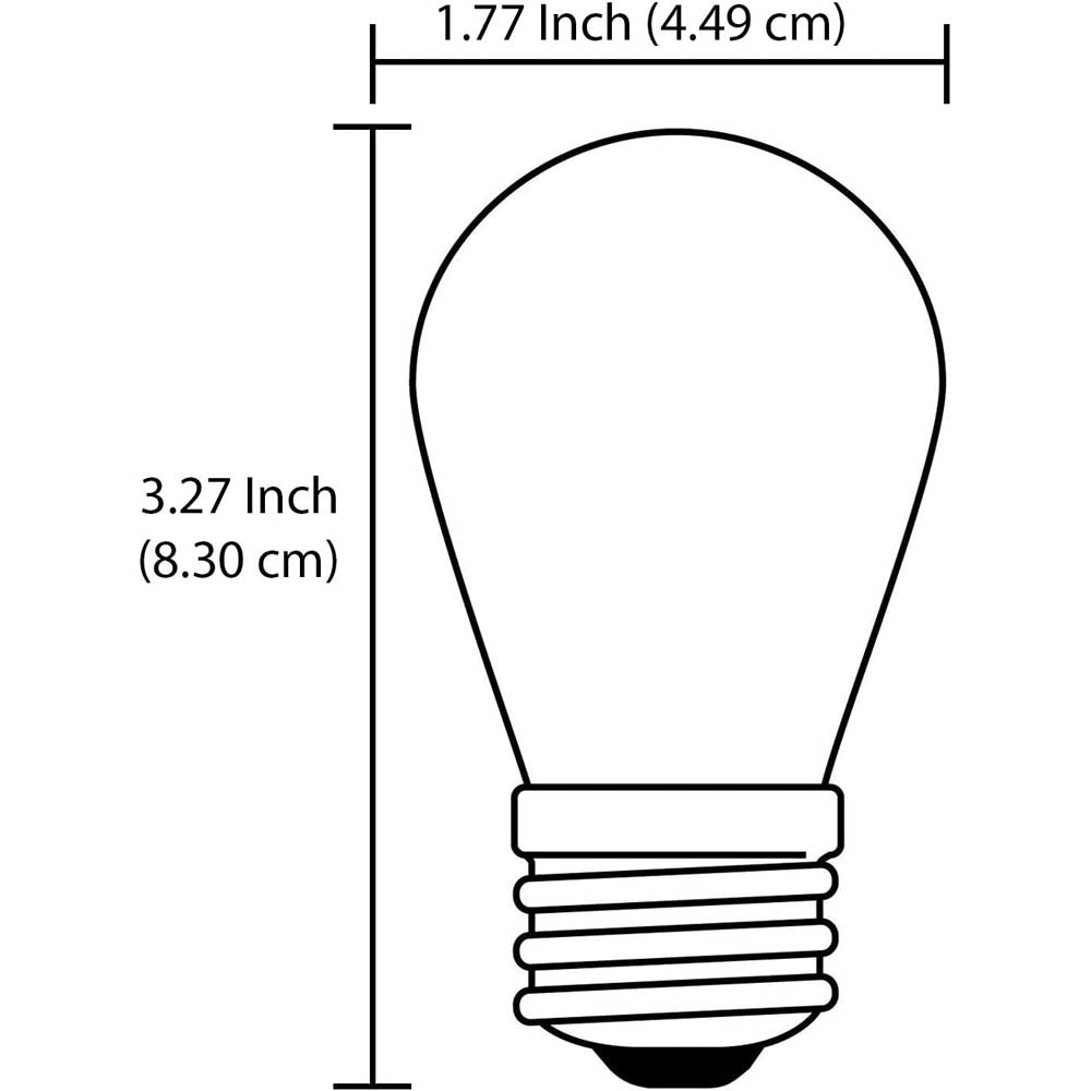 12Pk - Sunlite 11w S14 120v Ceramic Yellow Colored E26 Medium Base Light Bulb