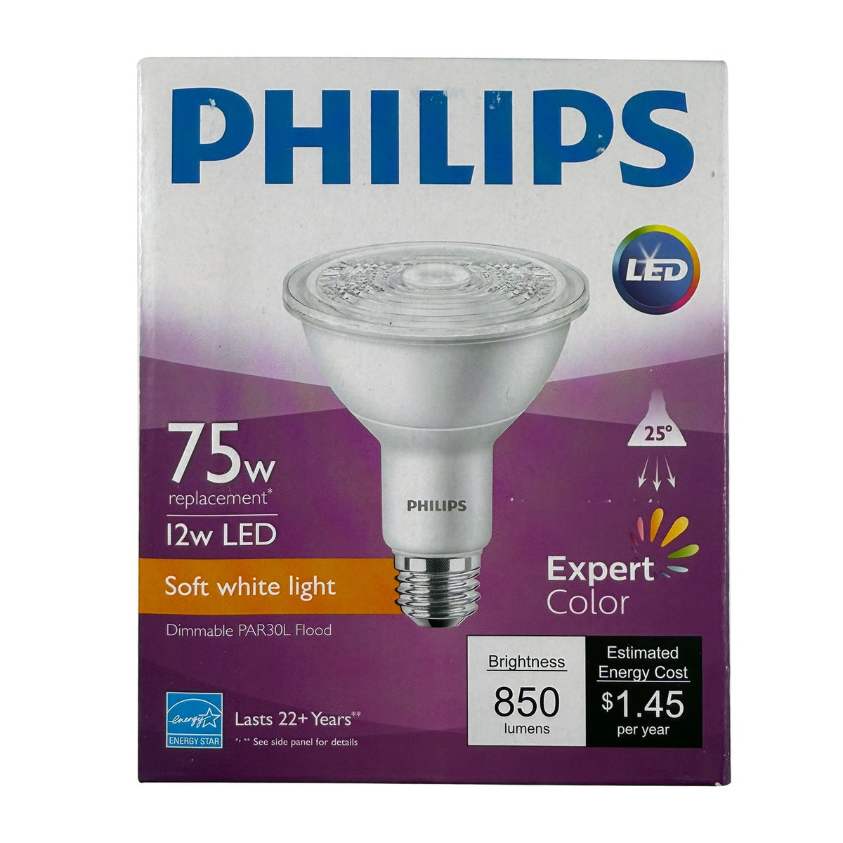 Philips 12w PAR30LN LED Flood 25 deg. Dimmable Soft White Bulb - 75w Equiv.