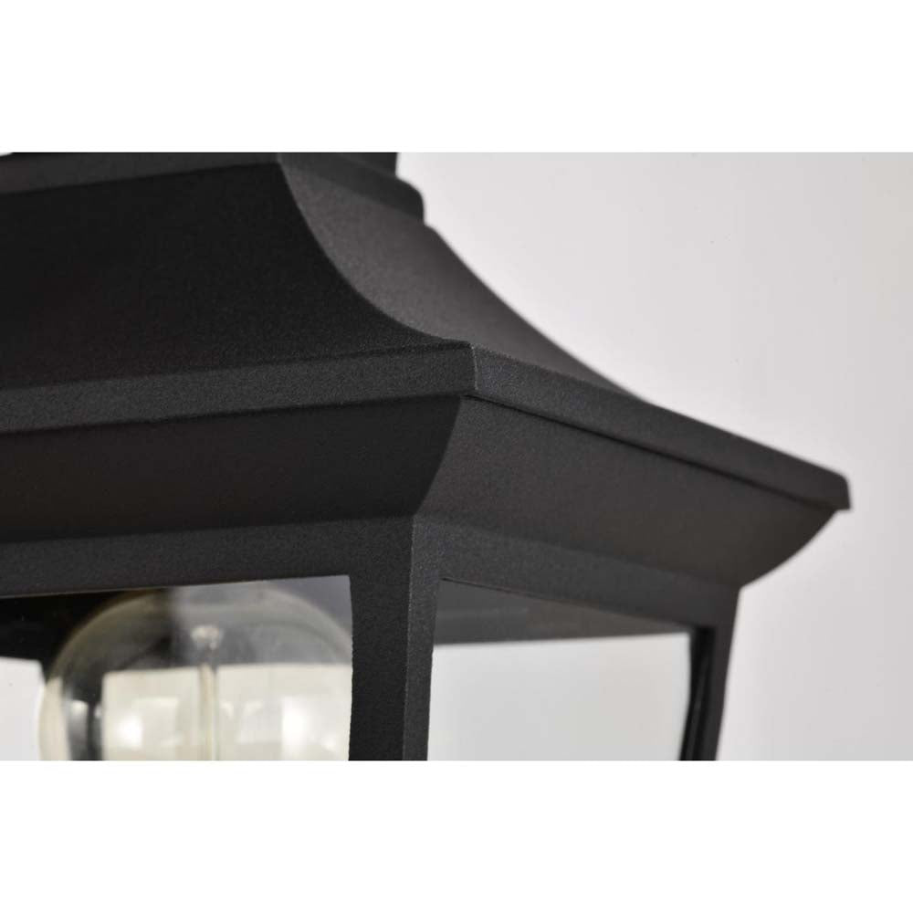 Jasper Outdoor 14-in Post Light Lantern Matte Black Finish w/ Clear Glass