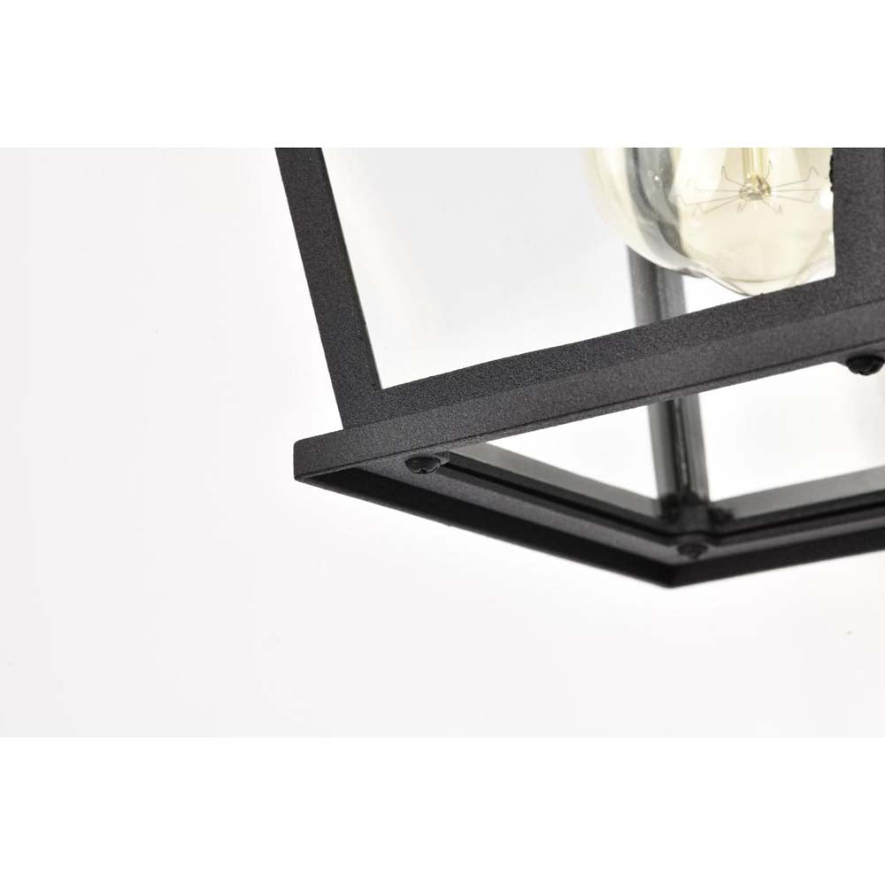 Jasper Outdoor 11-in Wall Light Matte Black Finish w/ Clear Glass 120v