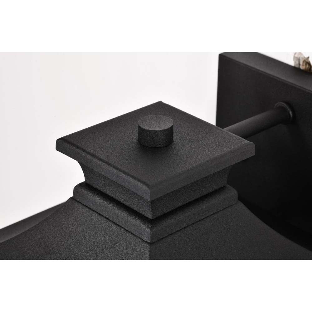Jasper Outdoor 11-in Wall Light Matte Black Finish w/ Clear Glass 120v