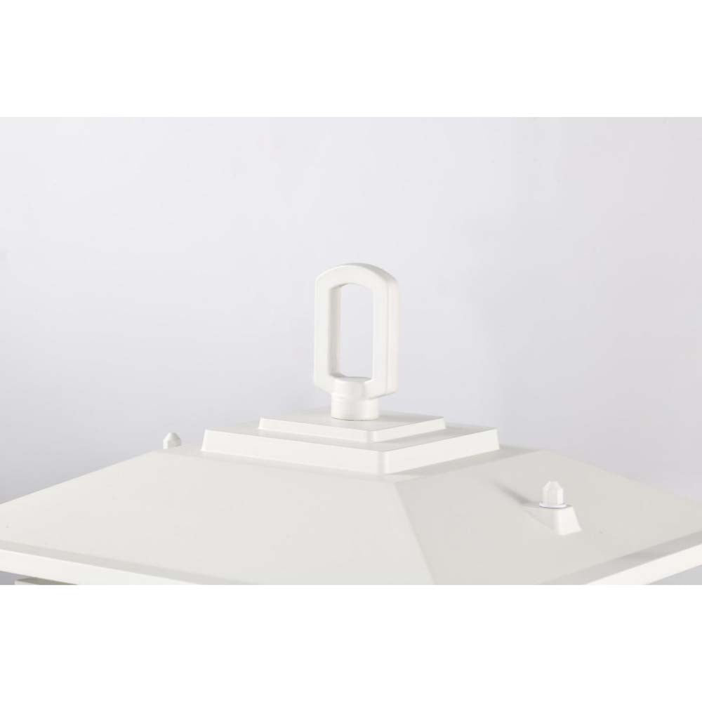 Cove Neck Outdoor 14-in Post Light Lantern White Finish w/ Clear Seeded Glass