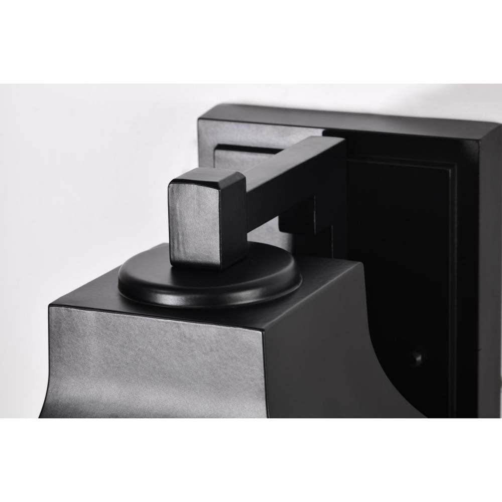 Stillwell Outdoor 13-in Wall Light Matte Black Finish w/ Clear Water Glass