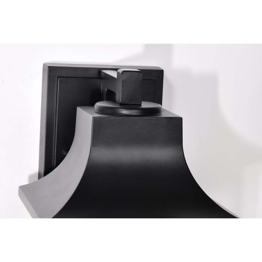 Stillwell Outdoor 13-in Wall Light Matte Black Finish w/ Clear Water Glass