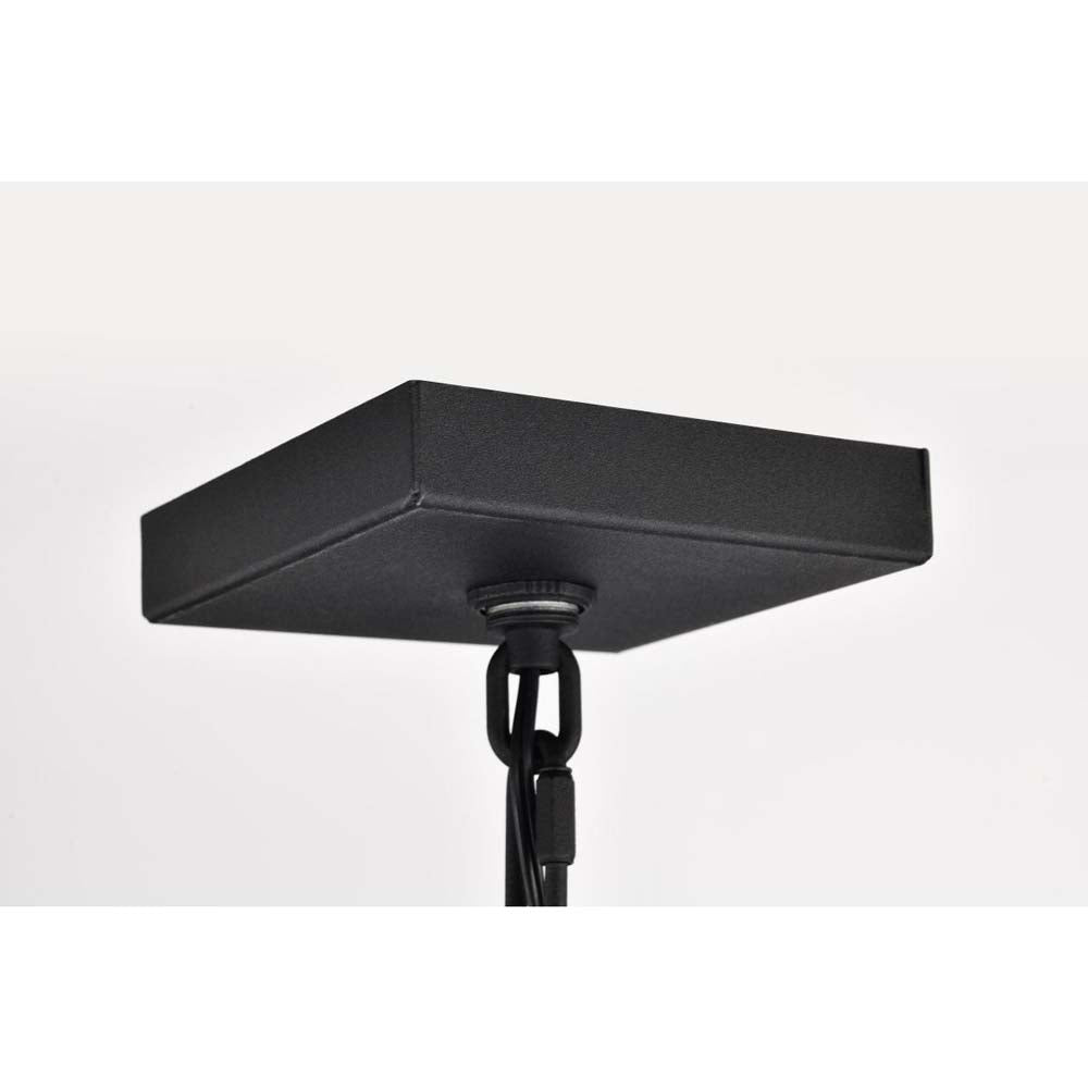 Austen Outdoor 17-in Hanging Light Matte Black Finish w/ Clear Water Glass