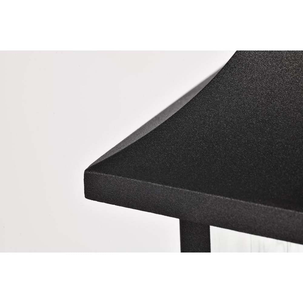 Austen Outdoor 17-in Large Wall Light Matte Black Finish w/ Clear Water Glass