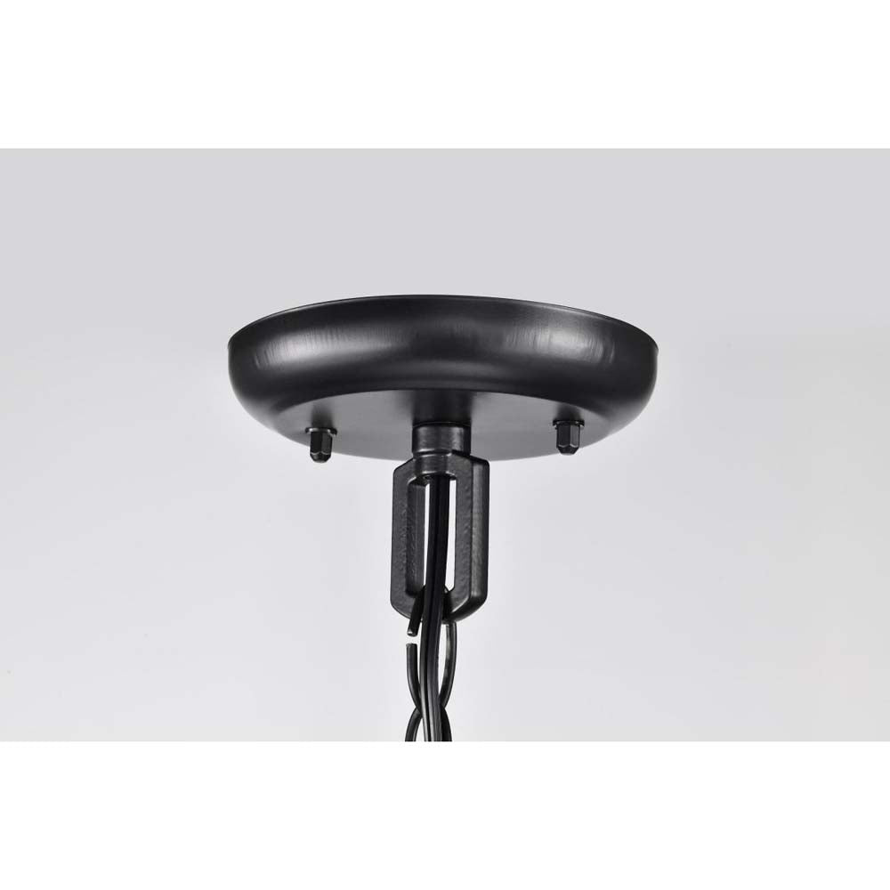 Hopkins Outdoor 12-in Hanging Lantern Matte Black Finish w/ Clear Glass