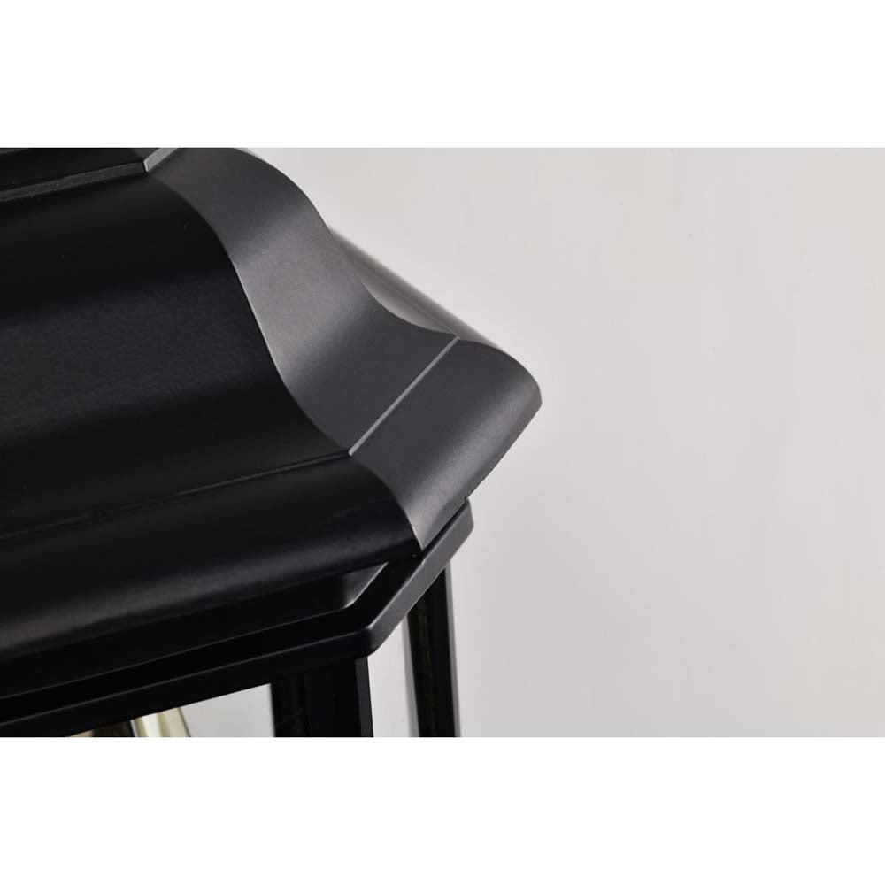 Hopkins Outdoor 12-in Small Wall Light Matte Black Finish w/ Clear Glass
