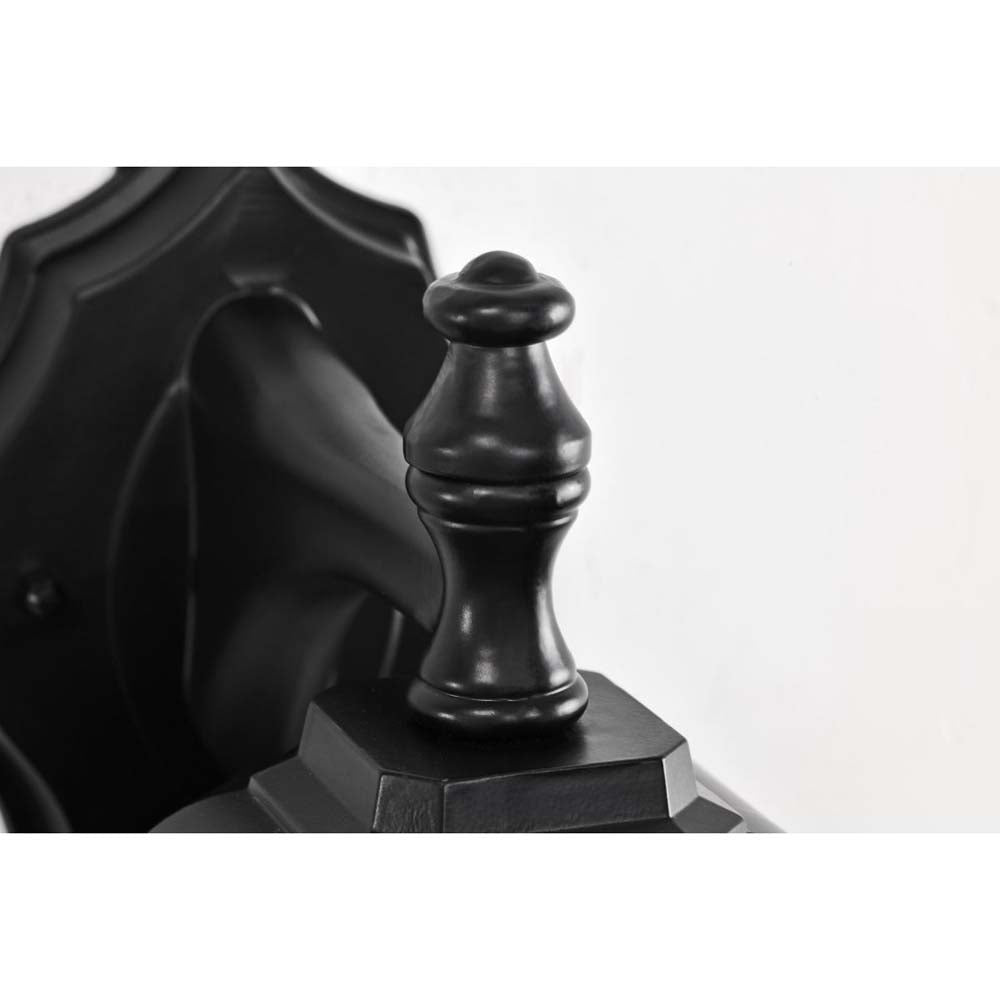 Hopkins Outdoor 12-in Small Wall Light Matte Black Finish w/ Clear Glass