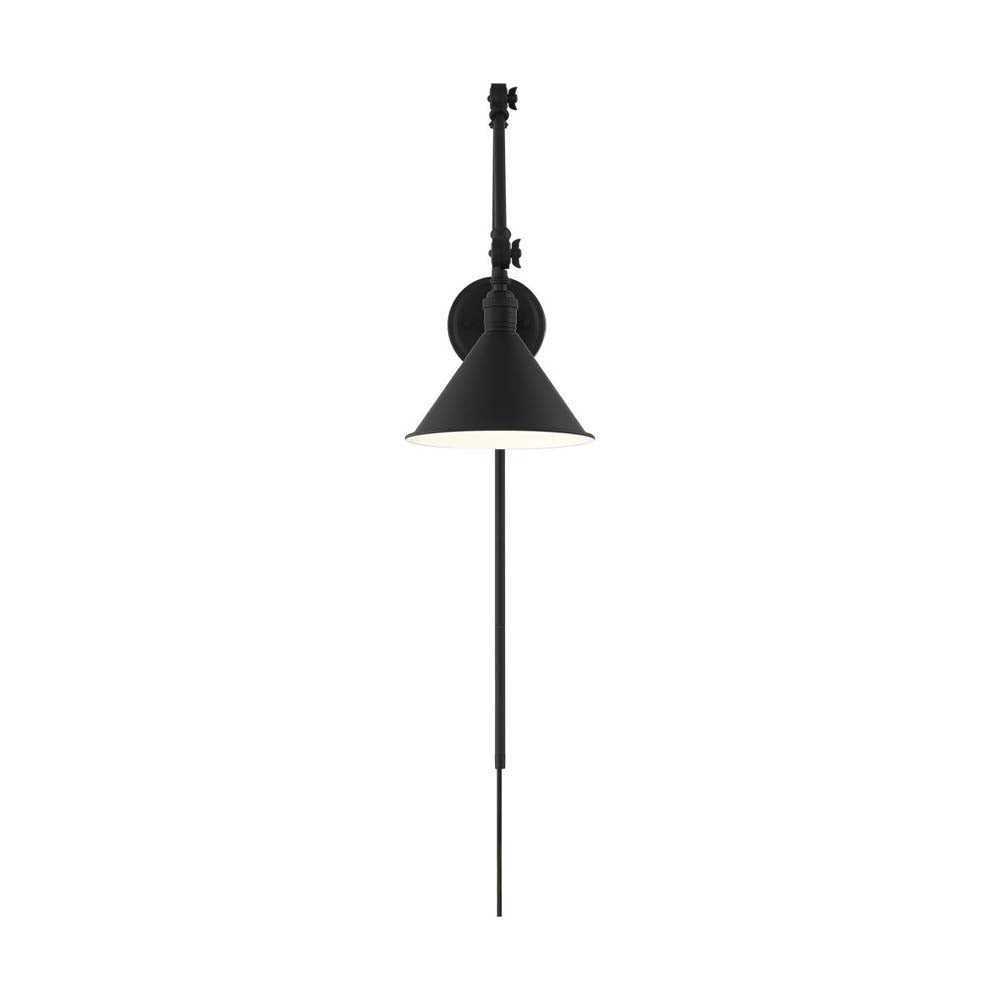 Delancey Swing Arm Lamp Matte Black w/ Switch 120v