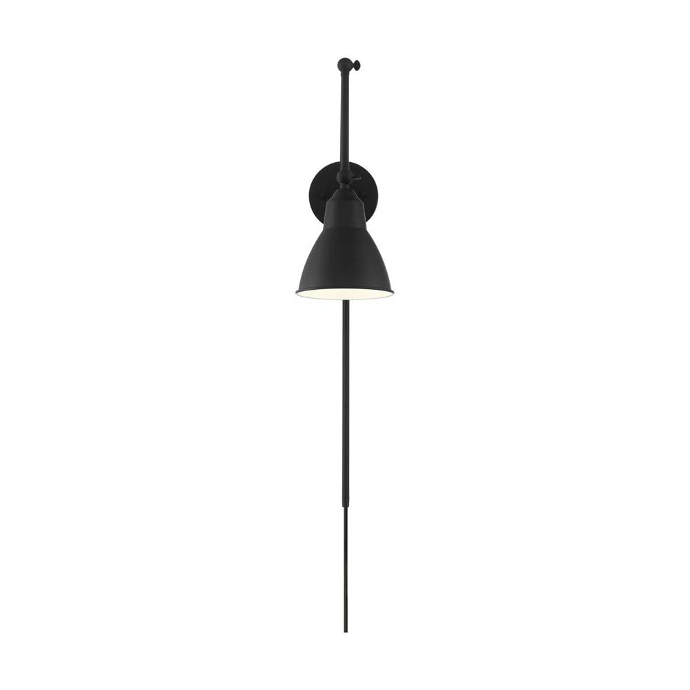 Fulton Swing Arm Lamp Matte Black w/ Switch 120v