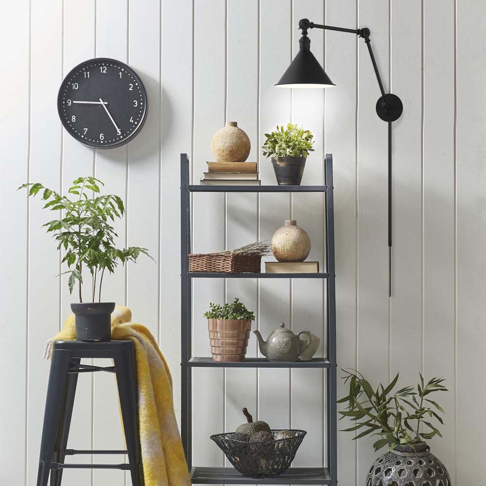 Fulton Swing Arm Lamp Matte Black w/ Switch 120v