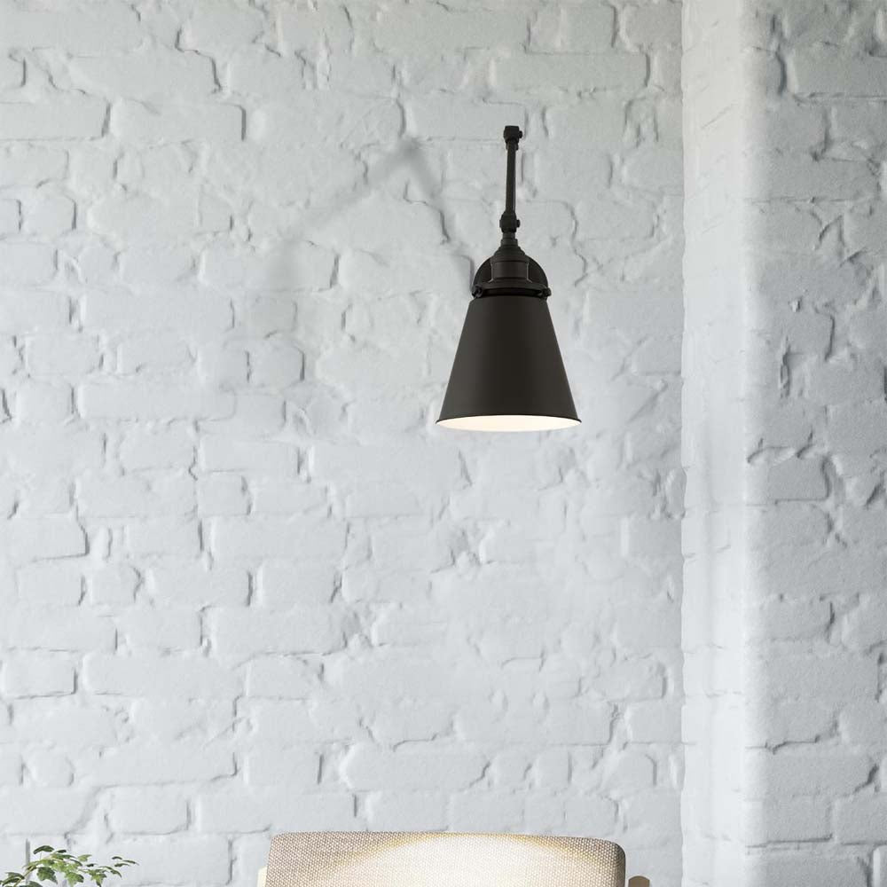 Bayard Swing Arm Lamp Matte Black w/ Switch 120v
