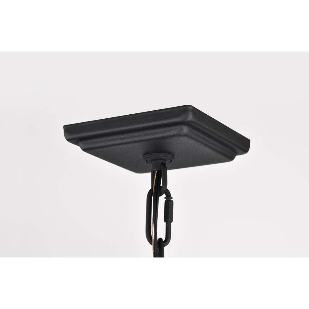 Sullivan Outdoor 16-in Hanging Light Matte Black Finish w/ Clear Seedy Glass