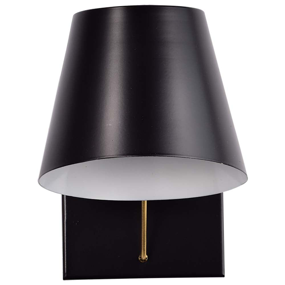 Baxter 1 Light Vanity Black with Burnished Brass
