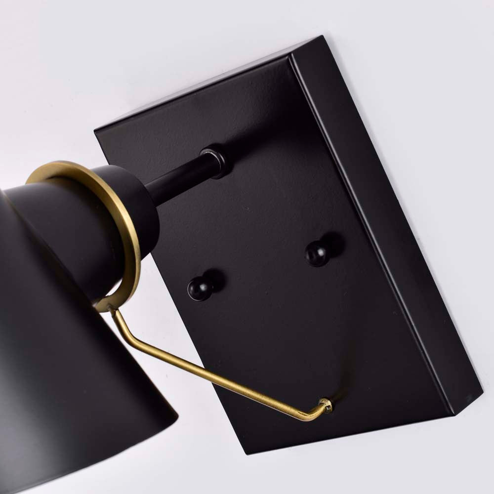 Baxter 1 Light Vanity Black with Burnished Brass
