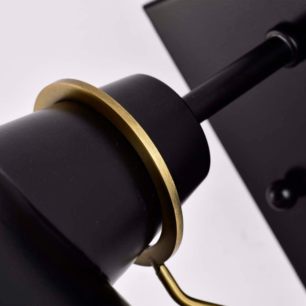 Baxter 1 Light Vanity Black with Burnished Brass