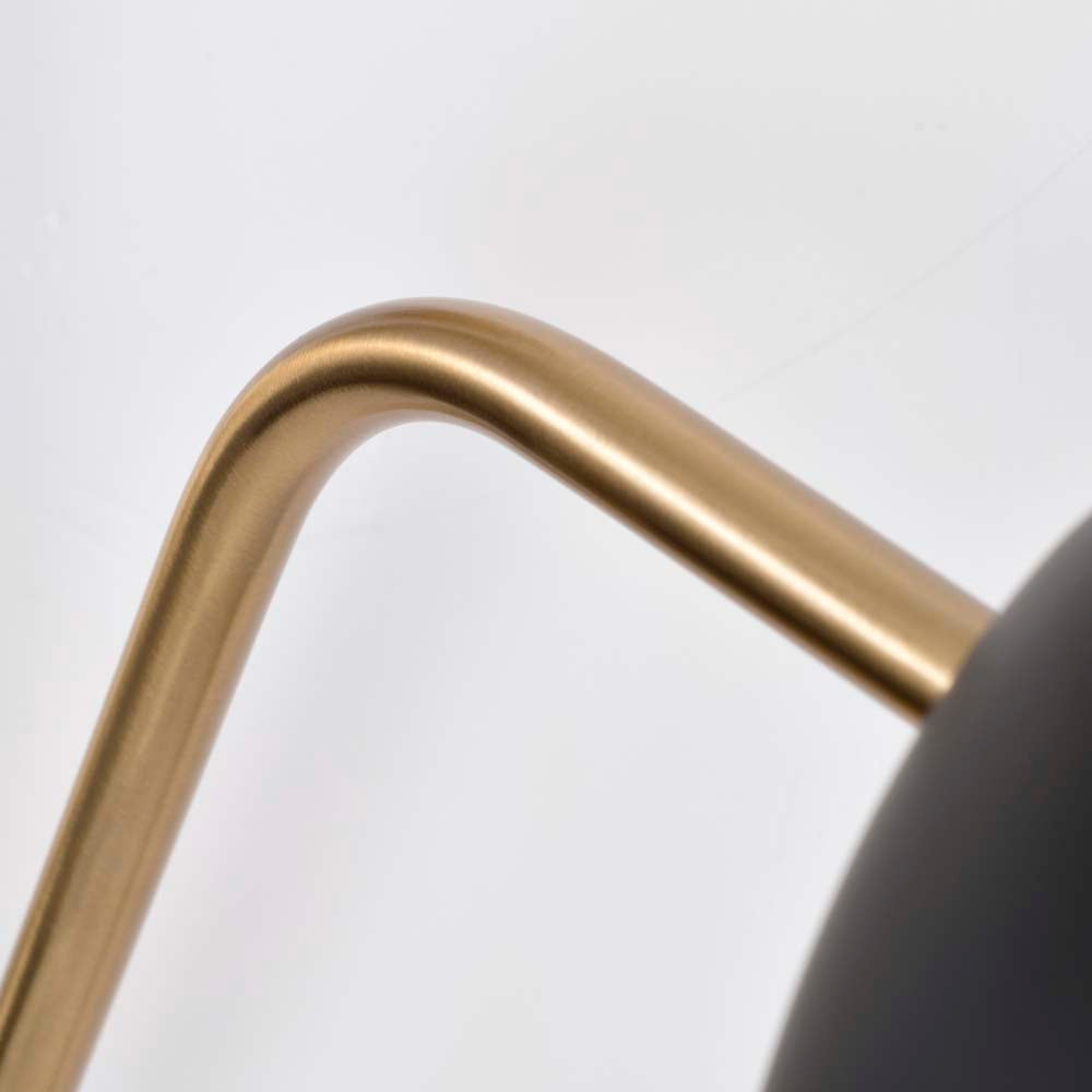 Trilby 2-Light Wall Sconce Matte Black with Burnished Brass