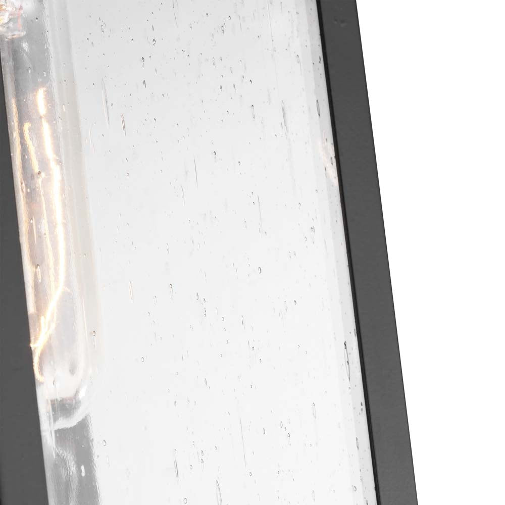Homestead Small Wall Lantern Matte Black with Clear Seeded Glass
