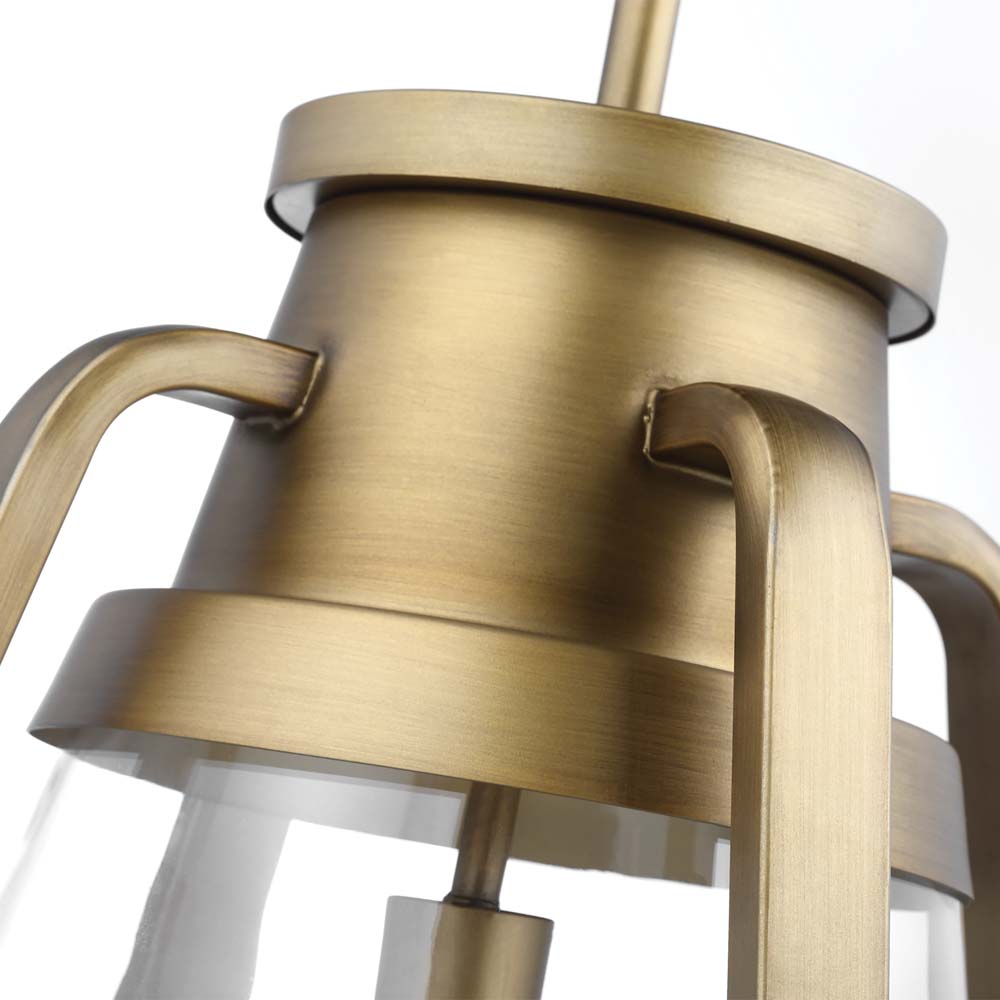 Everett 1-Light 18-in Pendant Natural Brass with Clear Glass