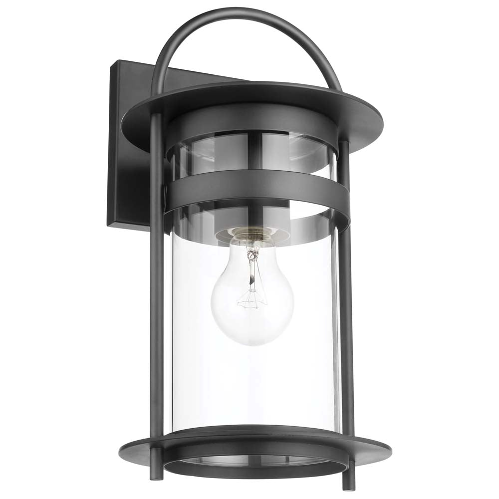 Bracer Medium Wall Lantern Matte Black Finish w/ Clear Glass