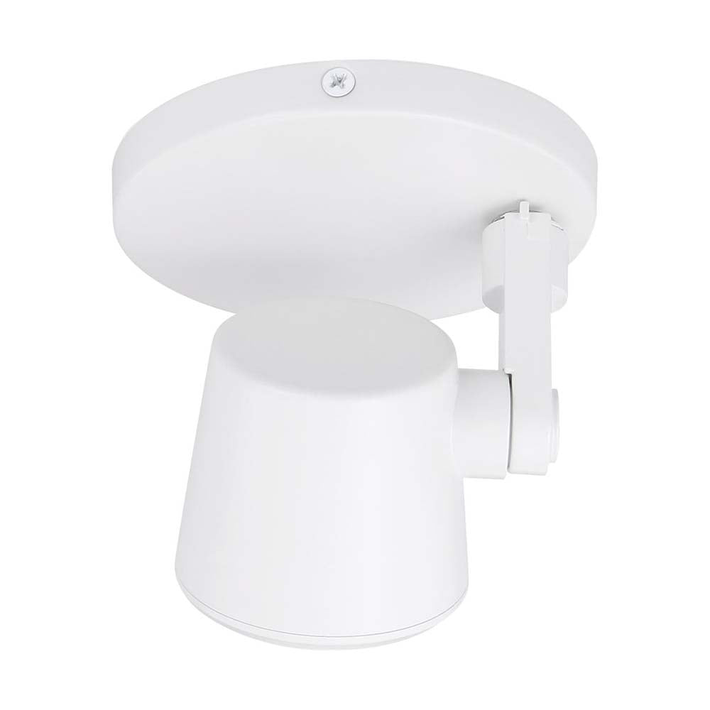 12w LED Taper Track-Light White Monopoint 36 deg. Beam Angle 3000K Warm White