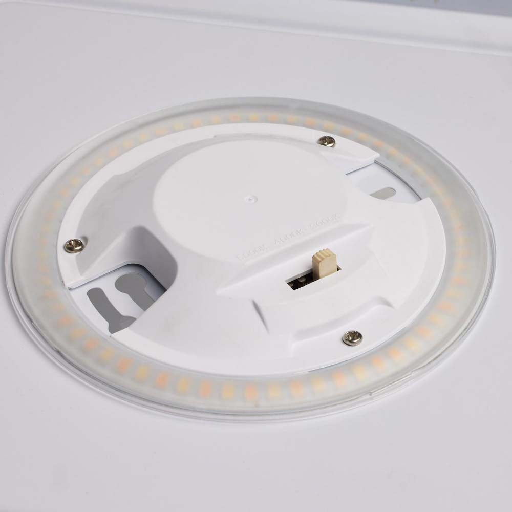 16w 11-in Square Acrylic LED Flush Mount Fixture CCT Selectable White Finish