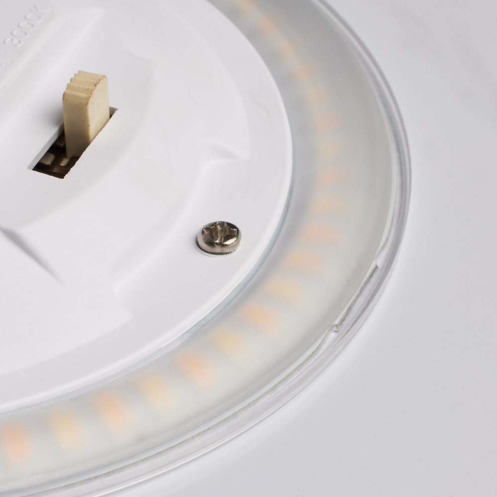16w 11-in Square Acrylic LED Flush Mount Fixture CCT Selectable White Finish