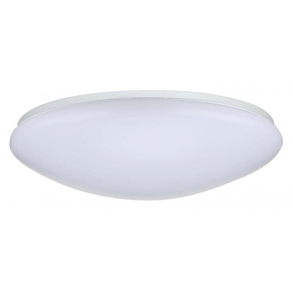 32w 19-in CCT Selectable Round White Acrylic LED Flush Mounted Fixture