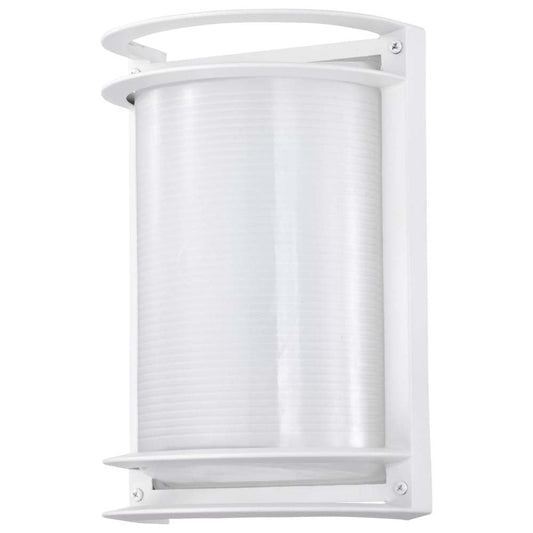 LED Rectangular Bulk Head Fixture White Finish w/ White Glass