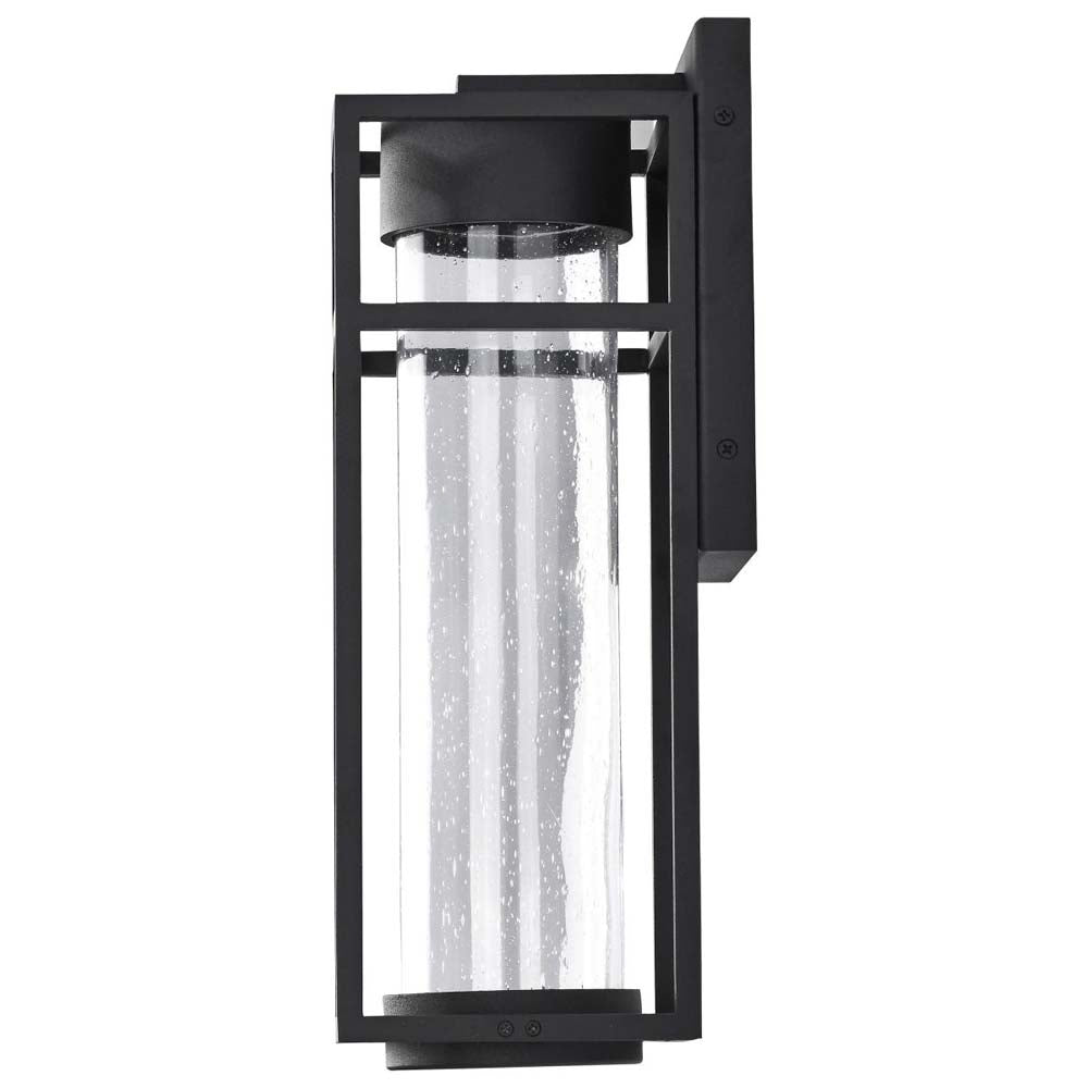 Ledges 6W LED Medium Wall Lantern Matte Black w/ Clear Seeded Glass