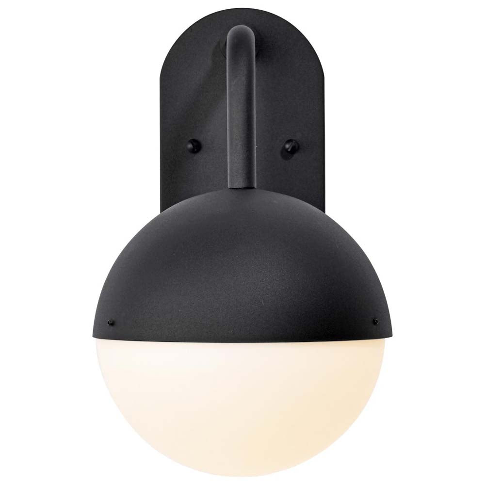 Atmosphere 6W LED Medium Wall Lantern Matte Black w/ White Opal Glass