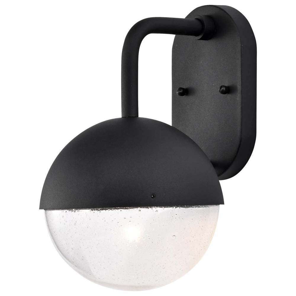 Atmosphere 6W LED Medium Wall Lantern Matte Black w/ Clear Seeded Glass