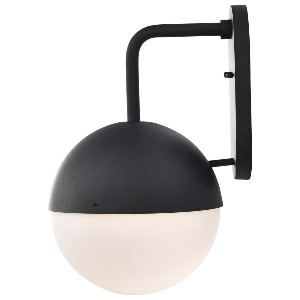 Atmosphere 10W LED Large Wall Lantern Matte Black w/ White Opal Glass