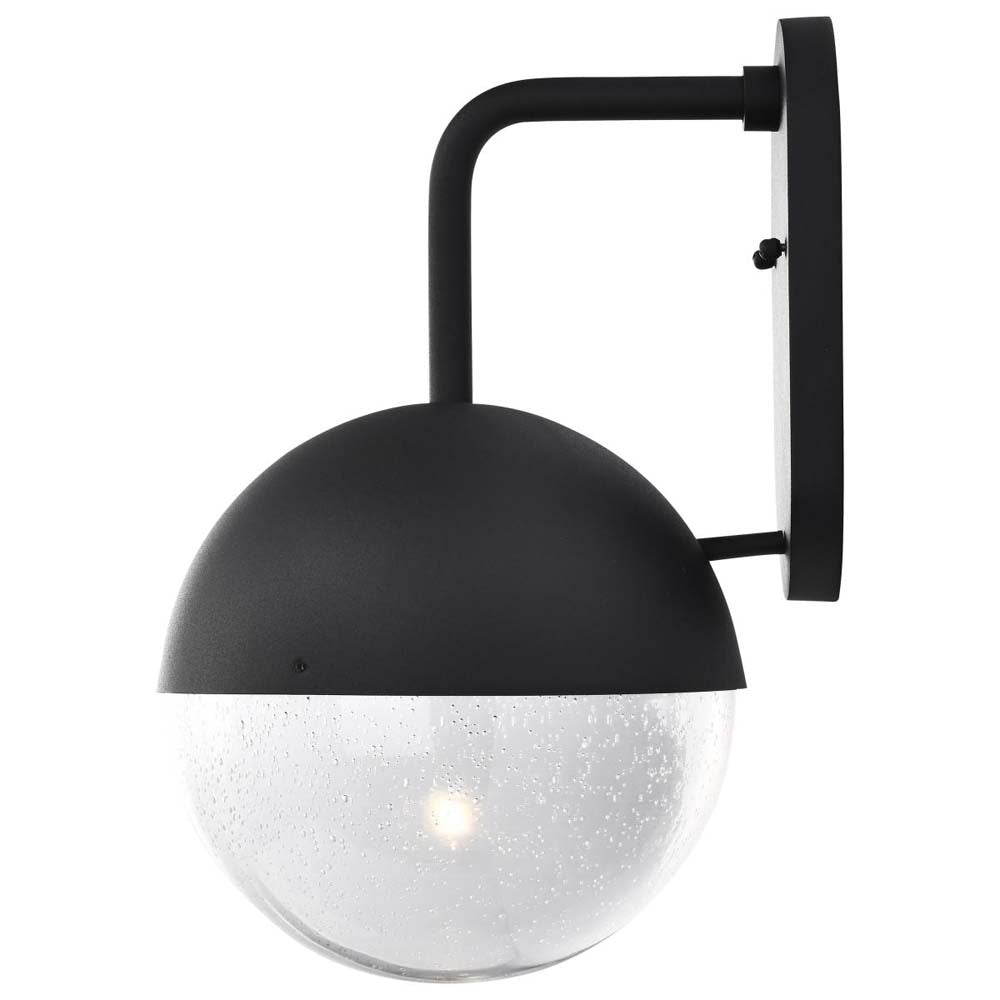 Atmosphere 10W LED Large Wall Lantern Matte Black w/ Clear Seeded Glass