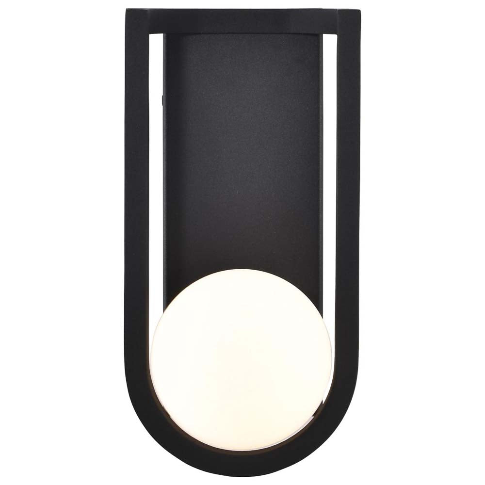 Cradle 6W LED Medium Wall Lantern Matte Black w/ White Opal Glass