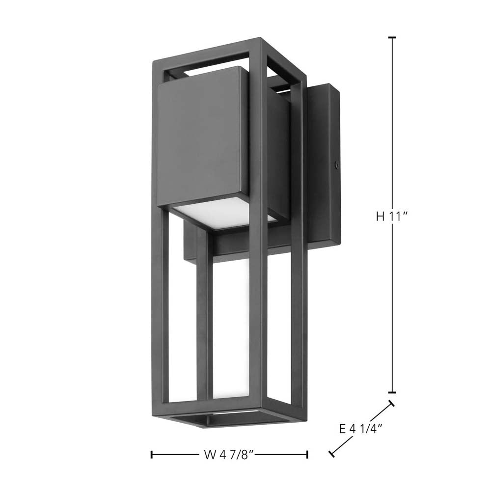 Supreme 10W LED Small Wall Lantern Matte Black Finish