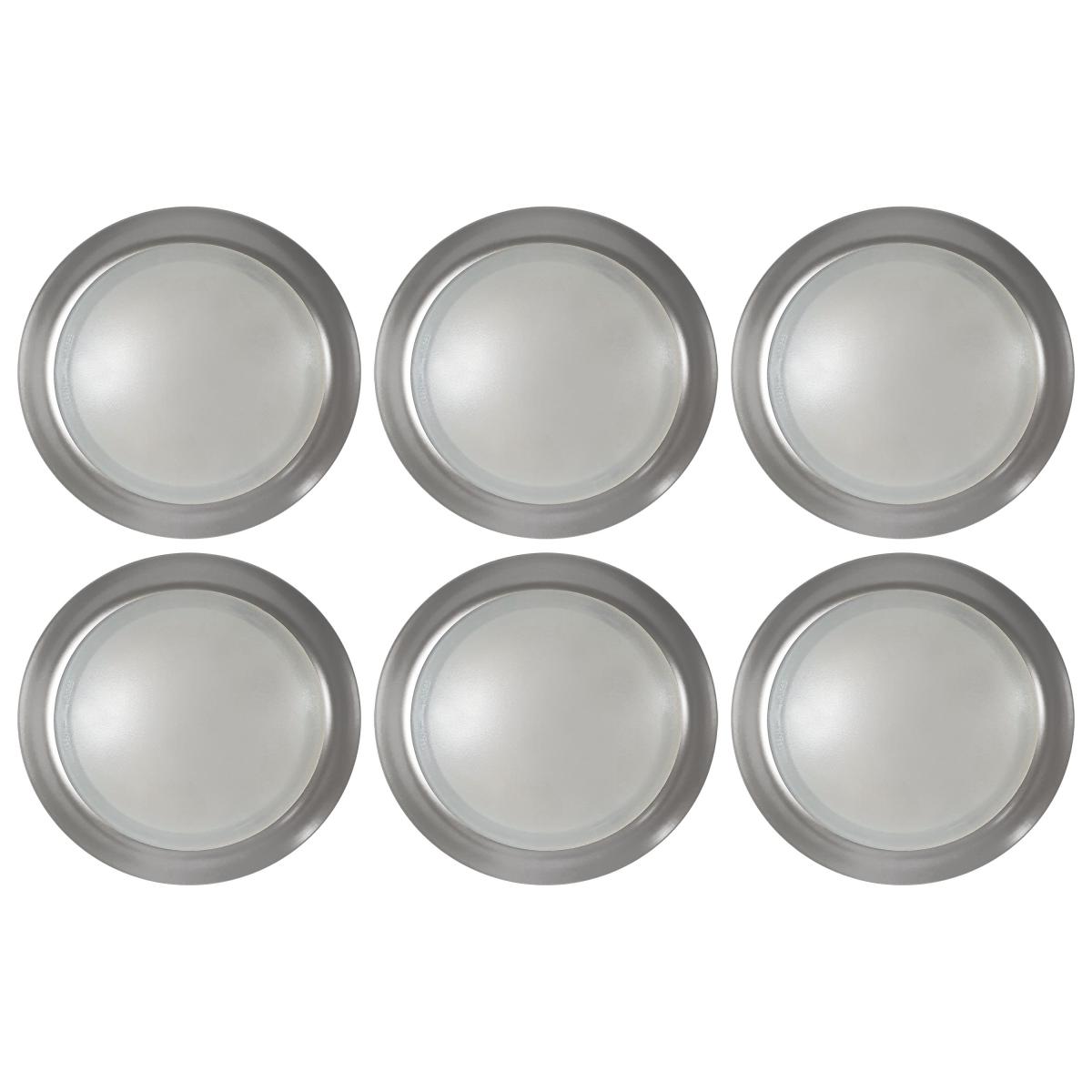 7-in LED Disk-Light 3000K 6 Unit Contractor Pack Brushed Nickel Finish
