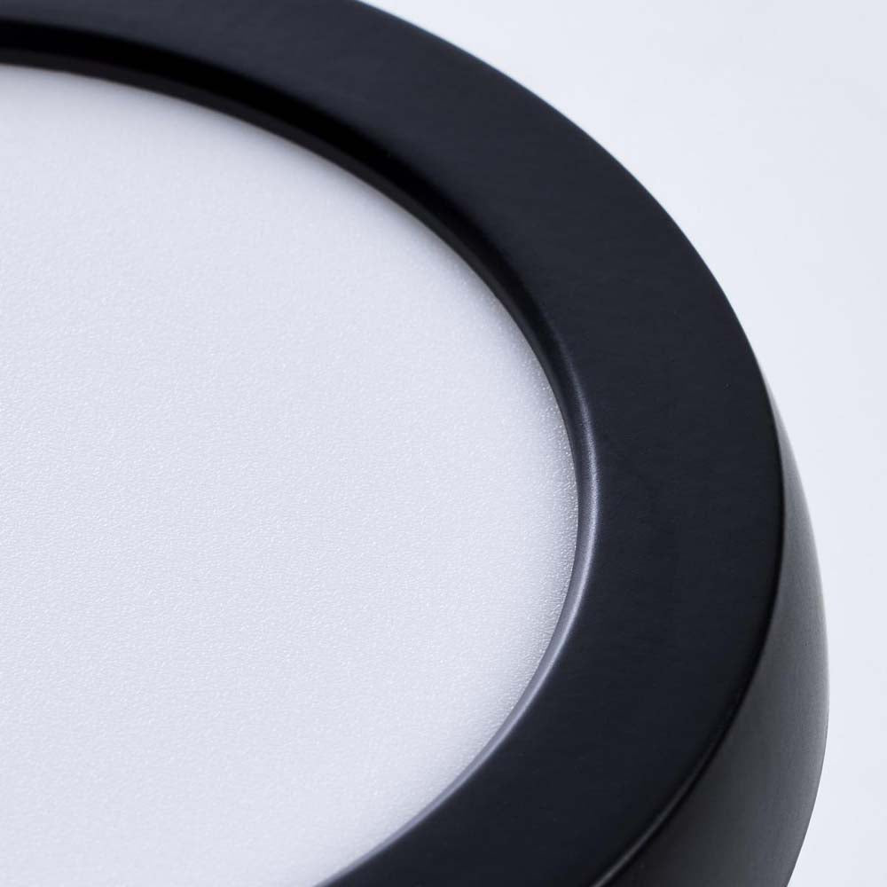 9w 5in.  Round LED Flush Mount CCT Selectable with Black Finish