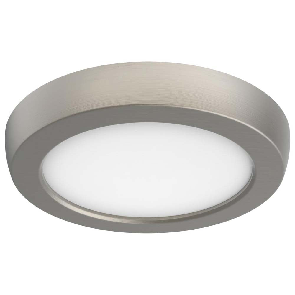 9w 5in. Round LED Flush Mount CCT Selectable with Nickel Finish