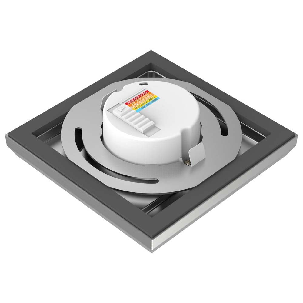 9w 5in. Square LED Flush Mount CCT Selectable with Nickel Finish