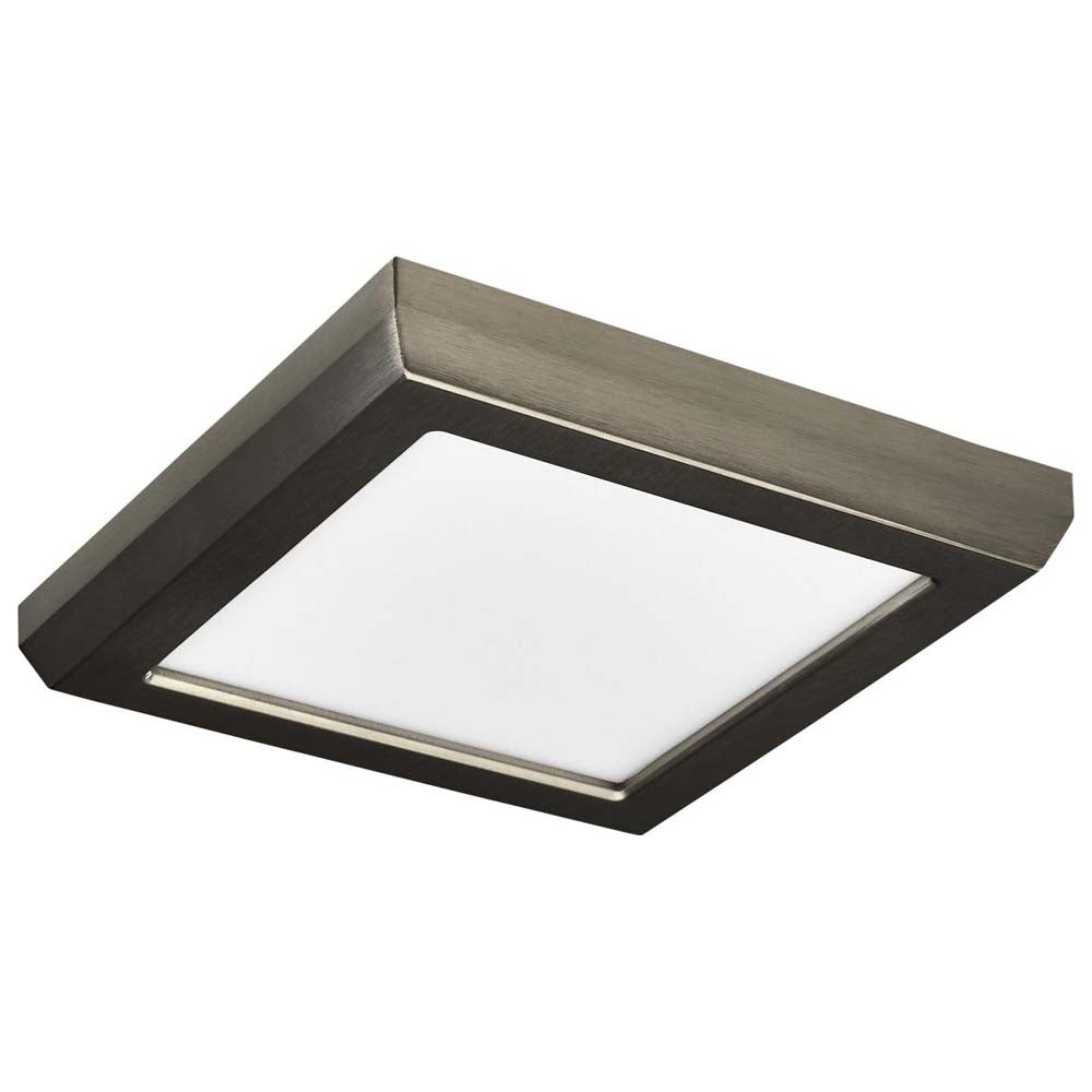 9w 5in. Square LED Flush Mount CCT Selectable with Nickel Finish