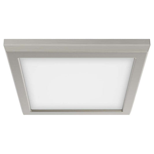 11w 7in. Square LED Flush Mount CCT Selectable with Nickel Finish